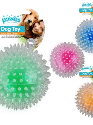 PAWISE FLASH BOUNCER BALL IŞIKLI ŞEFFAF PLASTIK TOP KÖPEK OYUNCAĞI 8 CM