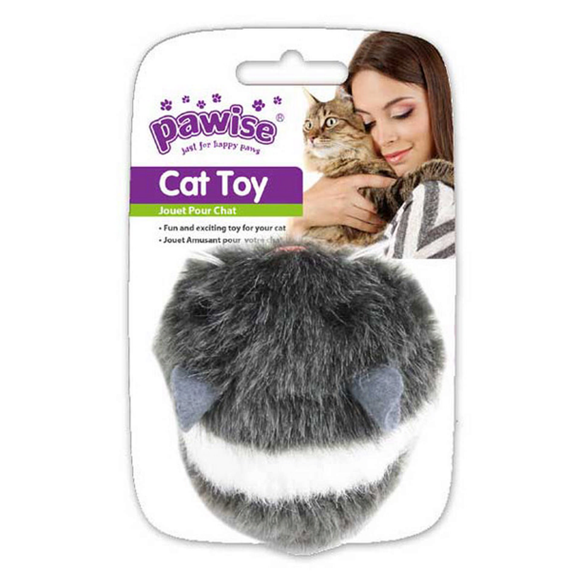 1072135_679-28132.jpg Pawise Kurmalı Kedi Oyuncağı Fare 8 cm - Görsel 1