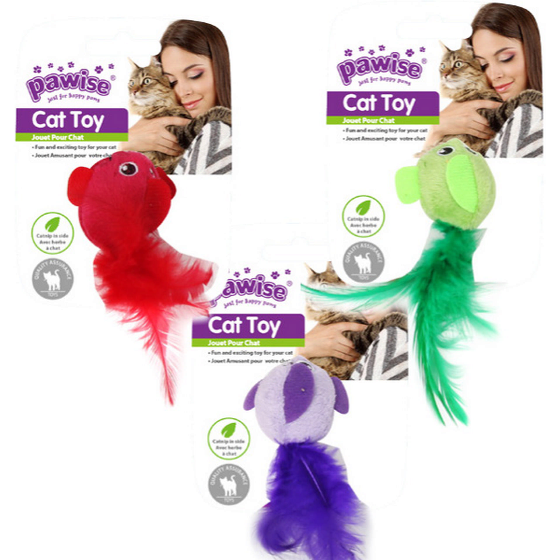 1072137_679-28136.jpg Pawise Catnipli Peluş Kuş Kedi Oyuncağı 12 cm - Görsel 1