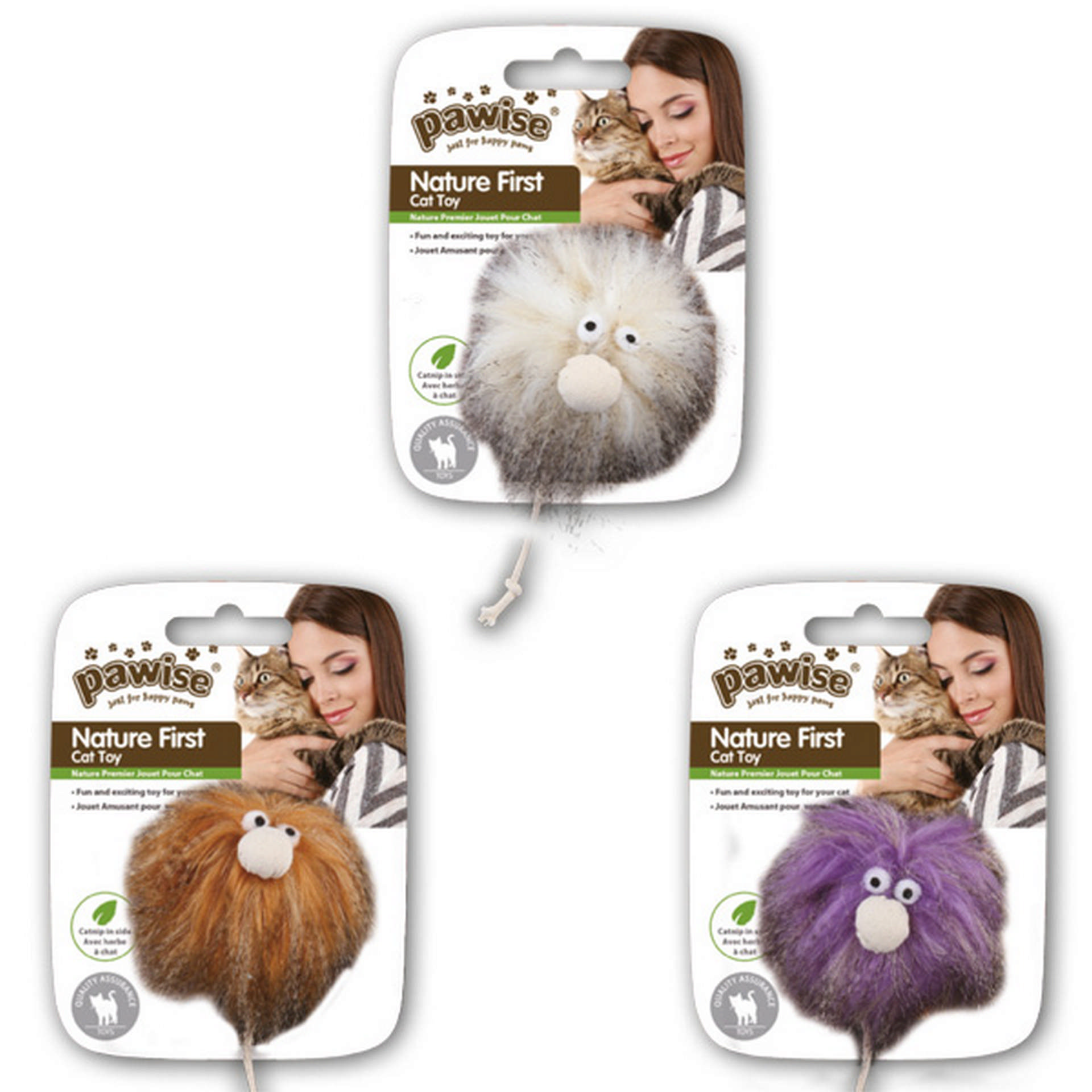 1072146_679-28242.jpg Pawise Catnipli Peluş Kedi Oyuncağı 7 cm - Görsel 1