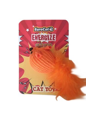 EuroCat Kedi Oyuncağı Tombik Tük Kuyruklu Fare 12cm