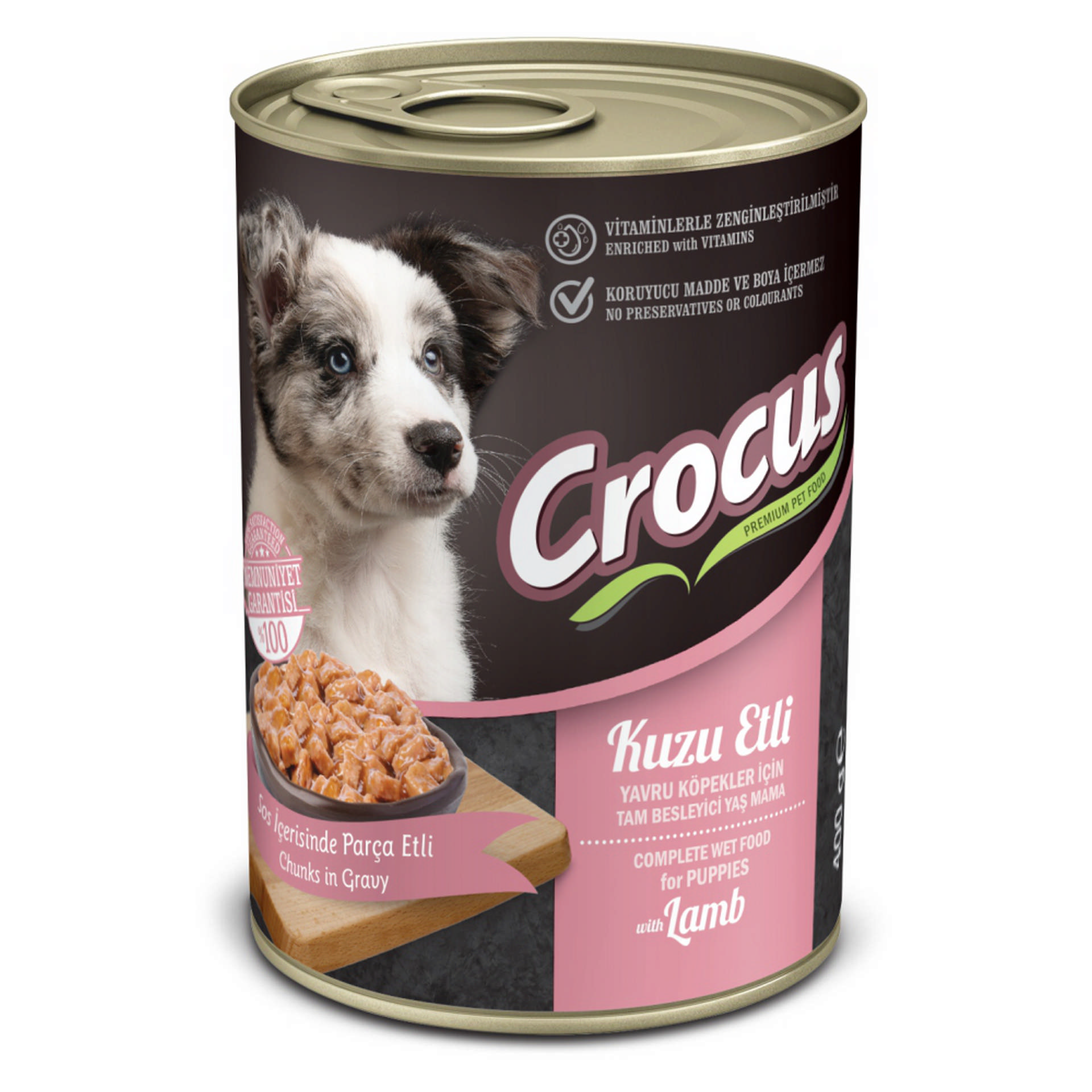 1108754_e744235ab15754bc1ccc139c9e2e87e9.jpg CROCUS YAVRU KÖPEK KUZU ETLI YAŞ MAMA 400 GR - Görsel 1