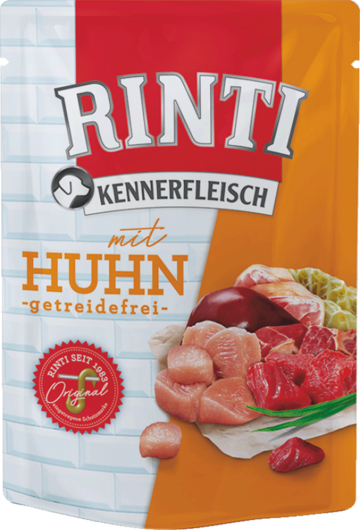 1108979_3ace982eb7bdd53b61d509ec104f2b0a.png RINTI TAVUKLU POUCH KÖPEK MAMASI 400 GR - Görsel 1
