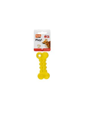 Karlıe Köpekler İçin Plastik Diş Kaşıma Kemik Şeklinde Oyuncak Sarı (10x4x1,5)