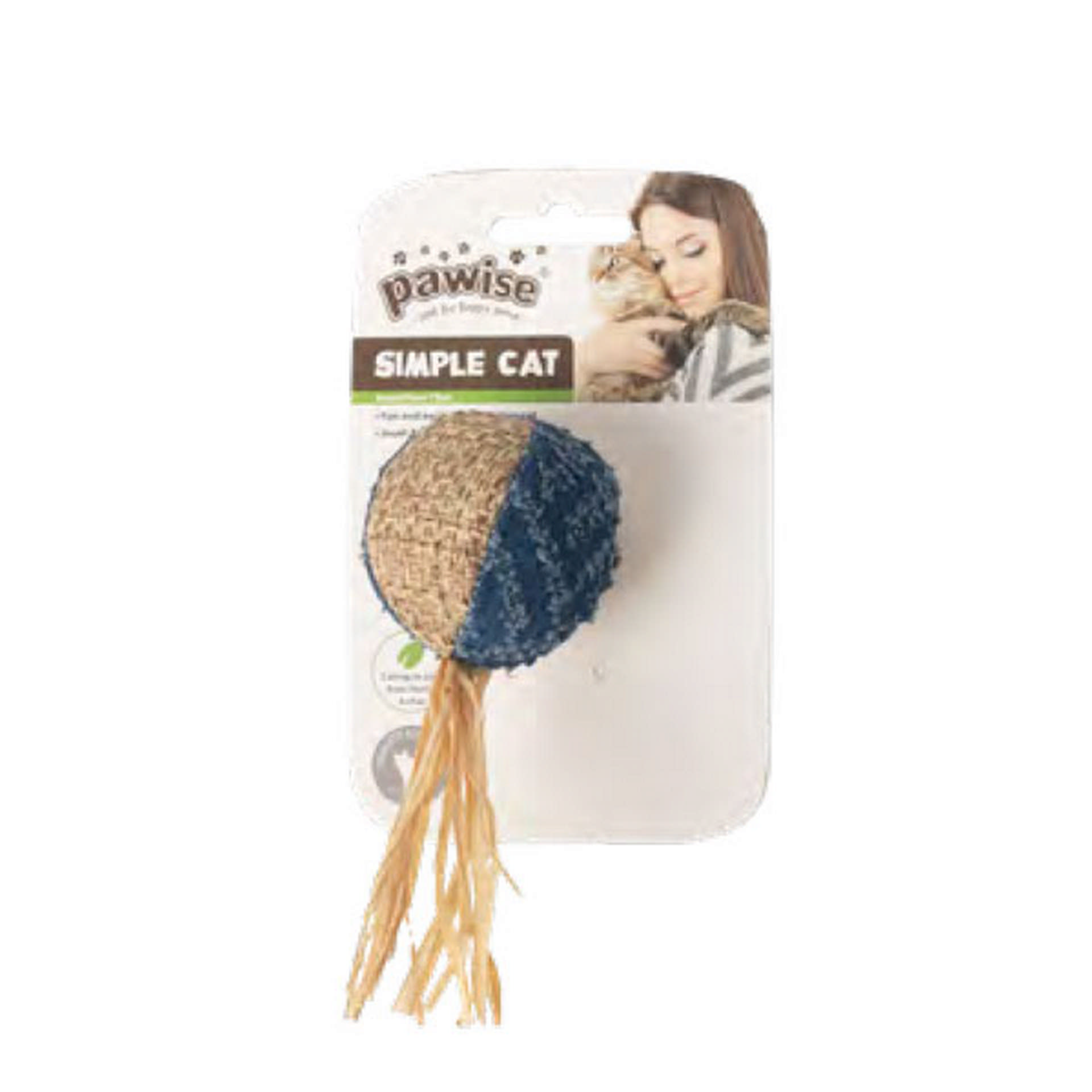 1112699_679-28392.jpg Pawise Simple Cat Hasır Kedi Oyuncağı Top - Görsel 1