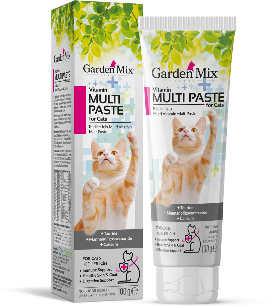 1112712_66f9707d4dfacf173691702cb04b03a4.jpg Garden Mix Kedi Multivitamin Macun 100 Gram - Görsel 1