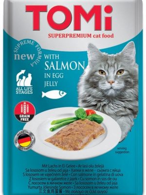 Tomi Kedi Somon Ve Yumurta Tahılsız Pouch Mama 100gr (pate)