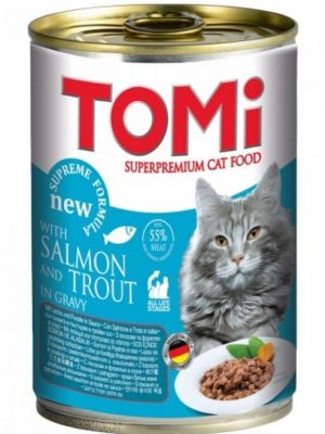 Tomi Kedi Somonlu Alabalıklı Yaş Mama 400g