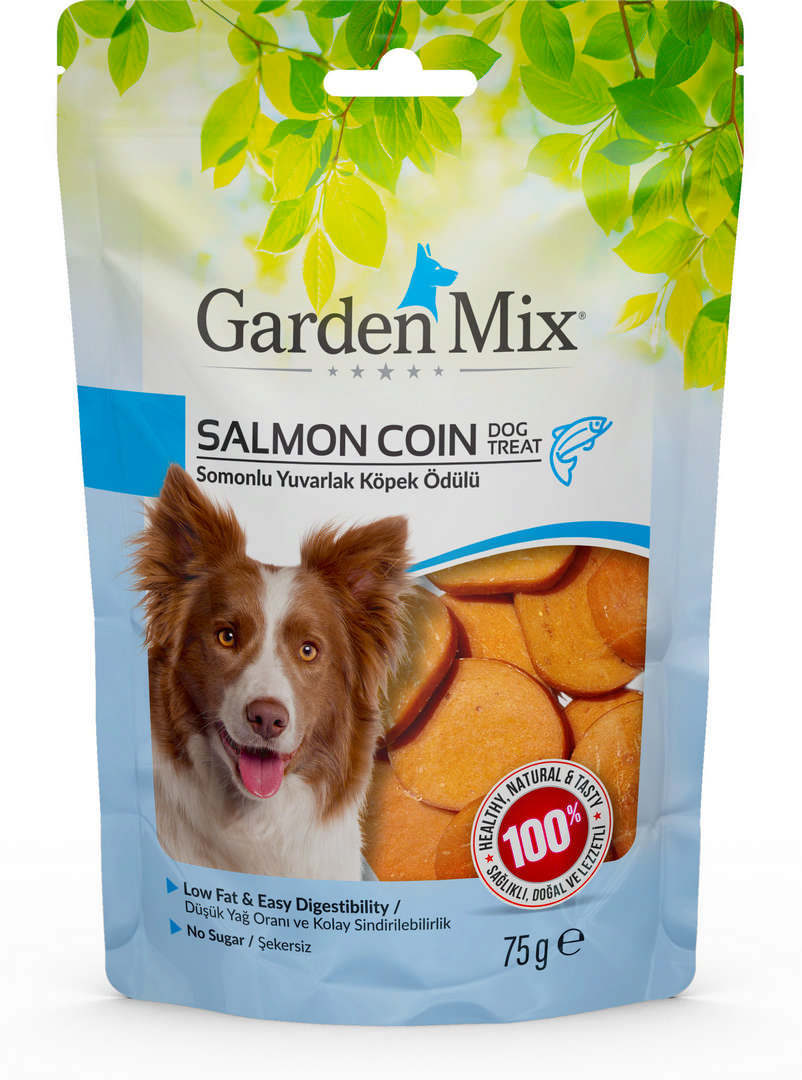 1136301_79322700ce16e62d42840f5220903a8f.jpg Garden Mix Somonlu Yuvarlak Köpek Ödülü 75 Gr - Görsel 1