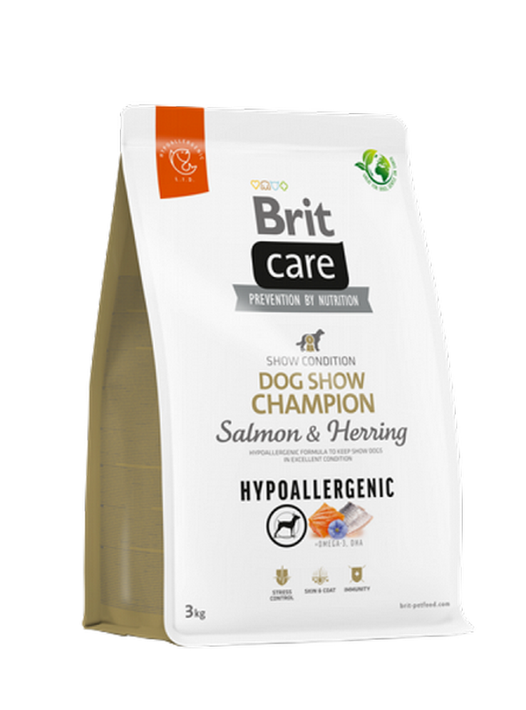 1138176_54BRIT-CARE-HYPOALLERGENIC-DOG-SHOW-CHAMPION-SHOW-CONDITION-SALMON-HERRING-3kg-1.png Brit Care 3 kg X 4 ADET Yarışma Köpekleri Kondisyonu İçin, Hipoalerjenik, Somonlu Ve Ringa Balıklı Kuru Mama - Görsel 1