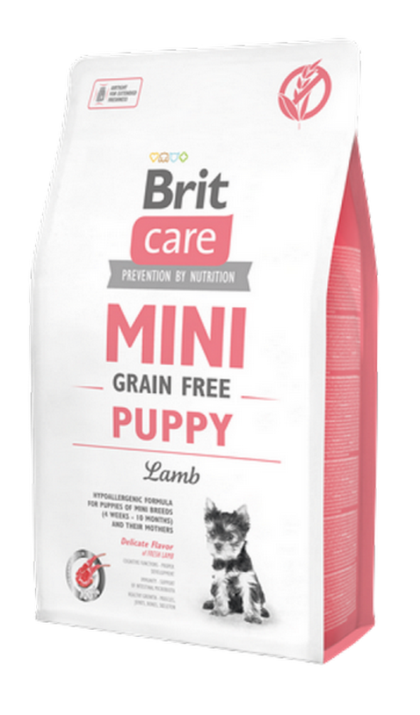 1138182_71BRIT-CARE-MINI-PUPPY-LAMB-7kg-1.png Brit Care 7 kg Mini Irk Yavru Köpekler İçin, Tahılsız, Hipoalerjenik Kuzu Etli Kuru Mama - Görsel 1