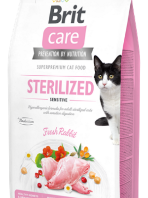 Brit Care 7 kg Kısırlaştırılmış Hassas Kediler İçin, Tahılsız, Hipoalerjenik Taze Tavşan Etli Kuru Mama