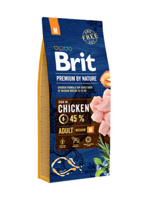 Brit Premium 15 kg By Nature Orta Irk Yetişkin Köpekler İçin, Tavuk Etli Kuru Mama