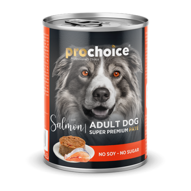 1138240_188PROCHOICE-ADULT-DOG-PATE-SALMON-RICE-400gr-1.png Prochoice 400 gr X 12 ADET Yetişkin Köpekler İçin, Somon Balıklı Ve Pirinçli Ezme - Görsel 1