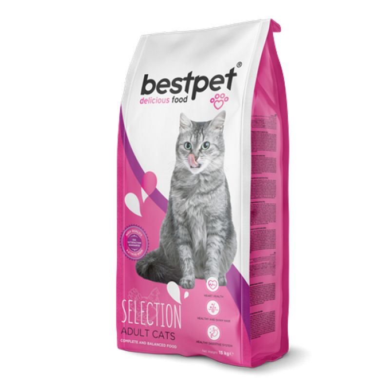 1138262_12BESTPET-SELECTION-CHICKEN-15kg-1.png Bestpet 15 kg Yetişkin Seçici Kediler İçin Tavuk Etli Kuru Mama - Görsel 1