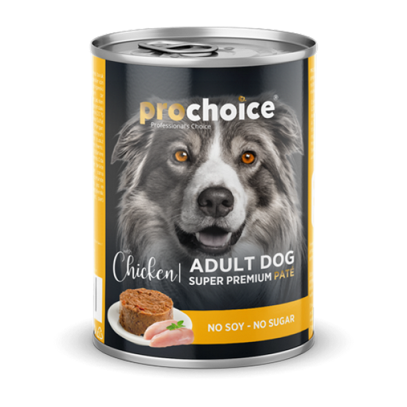 1138291_185PROCHOICE-ADULT-DOG-PATE-CHICKEN-RICE-400gr-1.png Prochoice 400 gr X 12 ADET Yetişkin Köpekler İçin, Tavuk Etli Ve Pirinçli Ezme - Görsel 1
