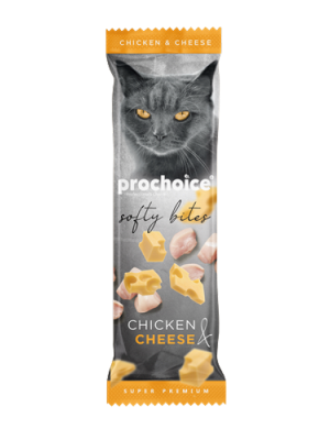 Prochoice 10 gr x 24 adet Softy Bites Chicken - Cheese Kediler için Yumuşak Atıştırmalık