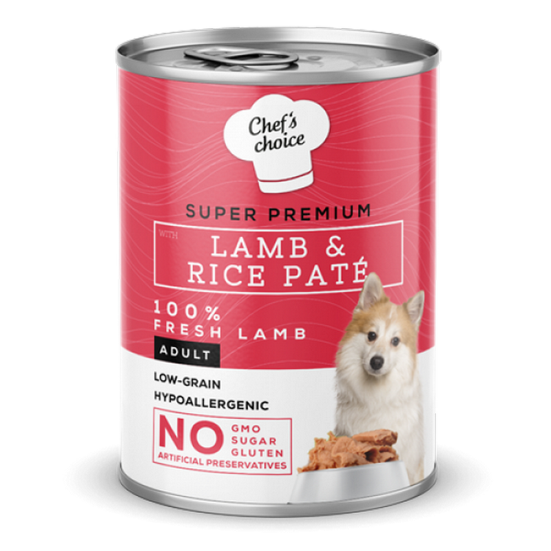 1138339_269chefs-choice-pate-lamb-rice-400gr-adult-dog-1.png Chefs Choice 400 gr X 12 ADET Yetişkin Köpekler İçin, Tahılsız, Hipoalerjenik, Kuzu Etli, Balkabaklı, Bezelyeli Ve Havuçlu Ezme - Görsel 1