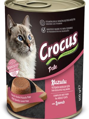 Crocus Yetişkin Kedi Kuzu Etli Pate Yaş Mama 400g
