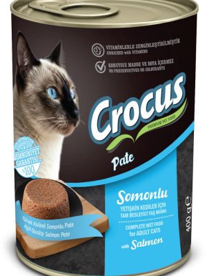 Crocus Yetişkin Kedi Somonlu Pate Yaş Mama 400g