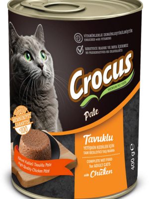 Crocus Yetişkin Kedi Tavuklu Pate Yaş Mama 400g