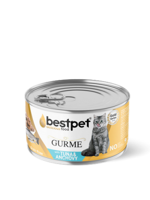 Bestpet 85 gr X 24 ADET  Yetişkin Kediler İçin Tahılsız, Jöle İçinde Tuna Balıklı Yaş Mama