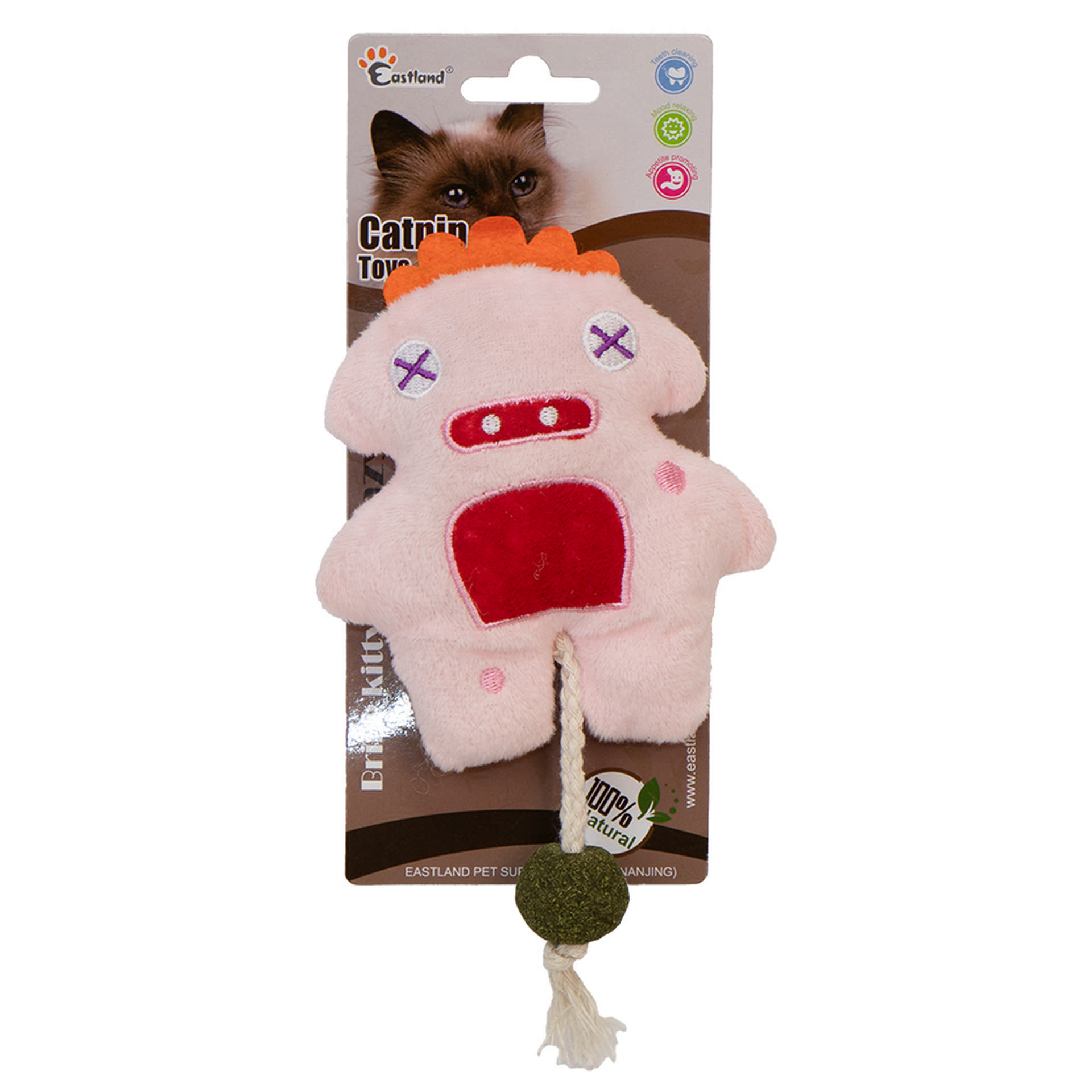 1140534_a334942aa9e7fd43f4b413e3dacfd735.jpg Eastland Catnipli Peluş Pembe Canavar 18cm - Görsel 1