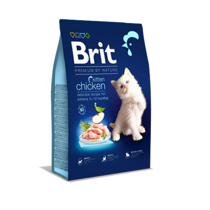 1141796_90BRIT-PREMIUM-BY-NATURE-KITTEN-CHICKEN-8kg.png.png Brit Premium 8 kg By Nature Yavru Kediler İçin, Tavuk Etli Kuru Mama - Görsel 1