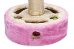 Beeztees Kedi Tırmalama ve Oyuncağı, Pembe, 27x27x40cm - Görsel 10