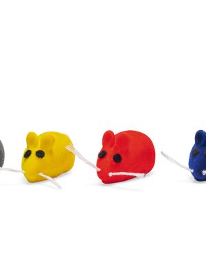 Beeztees Kedi Oyuncağı, Velur Fare, Çeşitli Renklerde, 12,5x3x2,6cm