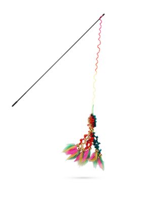 Beeztees Kedi Oltası, Yün Örgü ve Tüyler Uc, Dayanıklı ip, 46cm