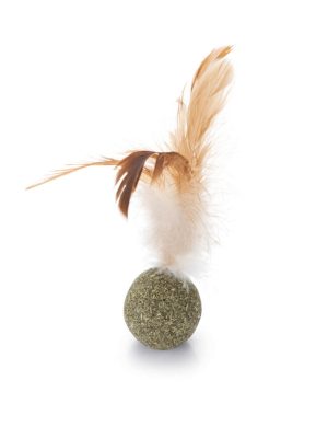 Beeztees Kedi Oyuncağı, Kediotu Topu, Tüylü, 12cm