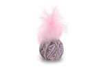 Beeztees Kedi Oyuncağı, Top Tüylü, Yün, Pembe ve Gri, 5cm