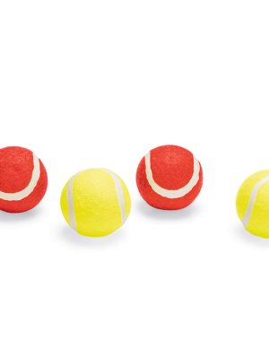 Beeztees Köpek Oyuncağı, Tenis Topları, Kırmızı/Sarı, 6 Adet, 6,5cm