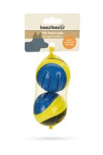 Beeztees Köpek Oyuncağı, Sesli, Tenis Topu, TPR, Mavi/Sarı/Siyah, 2 Adet, 6,3cm - Görsel 2