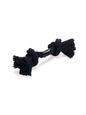 Beeztees Köpek Oyuncağı, Çift Düğümlü Diş İpi, Pamuk İplerden, Siyah, 20x6x4,5cm, 71gr