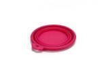 Beeztees Köpek Mama ve Su Kabı, Teleskopik, Pembe, Silikon, 15,5cm, 250ml - Görsel 2