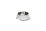 Beeztees DBL Köpek Mama Su Kabı, Mat Paslanmaz Çelik, Beyaz Mermer Görünümlü, 14cm, 160ml - Görsel 4