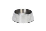 Beeztees DBL Köpek Mama Su Kabı, Mat Paslanmaz Çelik, Beyaz Mermer Görünümlü, 22cm, 700ml