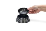 Beeztees DBL Köpek Mama Su Kabı, Mat Siyah Paslanmaz Çelik, Siyah Mermer Görünümlü, 14cm, 160ml - Görsel 2