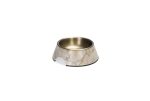 Beeztees DBL Köpek Mama Su Kabı, Mat Altın Rengi Paslanmaz Çelik, Bej Mermer Görünümlü, 14cm, 160ml - Görsel 3
