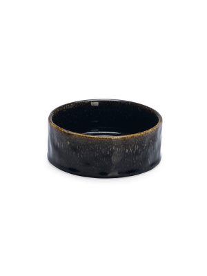Beeztees DBL Köpek Mama Su Kabı, Seramik, Siyah, 13,5cm, 500ml