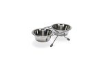 Beeztees Köpek İkili Mama Su Kabı, Paslanmaz Çelik, 11cm, 2x180ml - Görsel 2
