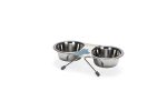 Beeztees Köpek İkili Mama Su Kabı, Paslanmaz Çelik, 11cm, 2x180ml - Görsel 3