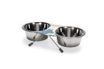 Beeztees Köpek İkili Mama Su Kabı, Paslanmaz Çelik, 16cm, 2x900ml - Görsel 3