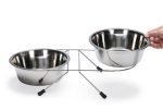 Beeztees Köpek İkili Mama Su Kabı, Paslanmaz Çelik, 20cm, 2x1800ml - Görsel 2
