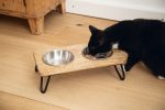 Beeztees DBL Kedi İkili Mama ve Su Kabı, Paslanmaz Çelik, Beyaz, 31x16x10cm, 2x350ml - Görsel 5