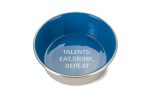 Beeztees Köpek Mama Su Kabı, Paslanmaz Çelik, İçi Mavi, 16cm, 940ml - Görsel 2
