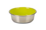 Beeztees Köpek Mama Su Kabı, Paslanmaz Çelik, İçi Sarı, 16cm, 940ml