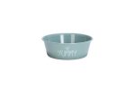 Beeztees Yavru Köpek Mama Su Kabı, Paslanmaz Çelik, Kaymaz Taban, Turkuaz, 13cm, 470ml